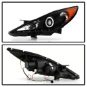 Hyundai Sonata 11-13 Projector Headlights ( Does Not Fit Hybrid Model ) - LED Halo - DRL - Black - High H7 (Included) - Low H7 (Included) Spyder Auto
