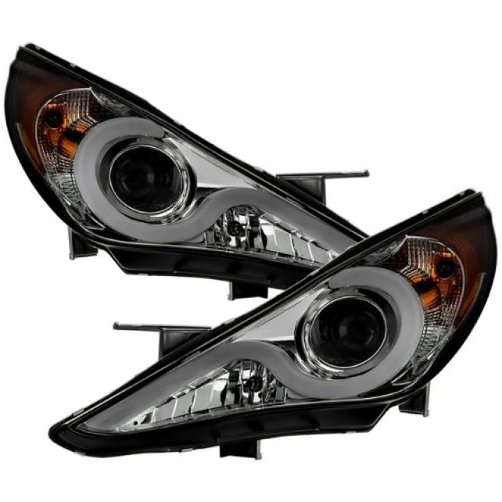 Hyundai Sonata 11-13 Verson 2 Projector Headlights ( Does Not Fit Hybrid Model ) - Light Bar DRL - Chrome - High H7 (Included) - Low H7 (Included) Spyder Auto in the group Select car model / Hyundai / Sonata I45 at DDESIGN Scandinavia AB (PRO-YD-HYSON11V2-LBDRL-SM)