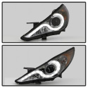 Hyundai Sonata 11-13 Verson 2 Projector Headlights ( Does Not Fit Hybrid Model ) - Light Bar DRL - Chrome - High H7 (Included) - Low H7 (Included) Spyder Auto