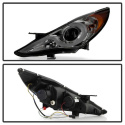 Hyundai Sonata 11-13 Verson 2 Projector Headlights ( Does Not Fit Hybrid Model ) - Light Bar DRL - Chrome - High H7 (Included) - Low H7 (Included) Spyder Auto