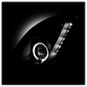 Infiniti G35 03-04 4DR Projector Headlights LED Halo - DRL - Black - High H4 (Included) - Low H1 (Included) Spyder Auto