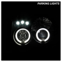 Jeep Grand Cherokee 05-07 Projector Headlights - LED Halo - LED ( Replaceable LEDs ) - Black - Spyder Auto