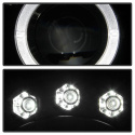 Jeep Grand Cherokee 05-07 Projector Headlights - LED Halo - LED ( Replaceable LEDs ) - Black - Spyder Auto