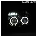 Jeep Grand Cherokee 05-07 Projector Headlights - LED Halo - LED ( Replaceable LEDs ) - Chrome - Spyder Auto