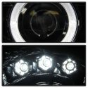 Jeep Grand Cherokee 05-07 Projector Headlights - LED Halo - LED ( Replaceable LEDs ) - Chrome - Spyder Auto