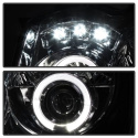 Jeep Grand Cherokee 05-07 Projector Headlights - LED Halo - LED ( Replaceable LEDs ) - Smoke - Spyder Auto