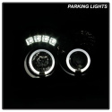 Jeep Grand Cherokee 08-10 Projector Headlights - LED Halo - LED ( Replaceable LEDs ) - Black - Spyder Auto