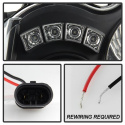 Jeep Grand Cherokee 08-10 Projector Headlights - LED Halo - LED ( Replaceable LEDs ) - Black - Spyder Auto