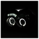 Jeep Grand Cherokee 08-10 Projector Headlights - LED Halo - LED ( Replaceable LEDs ) - Black - Spyder Auto