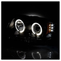 Jeep Grand Cherokee 99-04 Projector Headlights - LED Halo - LED ( Replaceable LEDs ) - Black Smoke Spyder Auto