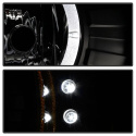 Jeep Grand Cherokee 99-04 Projector Headlights - LED Halo - LED ( Replaceable LEDs ) - Black Smoke Spyder Auto