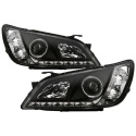 Lexus IS300 01-05 Projector Headlights - Xenon/HID Model Only LED Halo - DRL - Black Spyder Auto