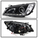 Lexus IS300 01-05 Projector Headlights - Xenon/HID Model Only LED Halo - DRL - Black Spyder Auto
