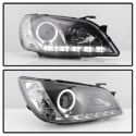 Lexus IS300 01-05 Projector Headlights - Xenon/HID Model Only LED Halo - DRL - Black Spyder Auto