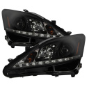 Lexus IS 250/350 2006-2010 Projector Headlights - DRL - Black Smoke Spyder Auto