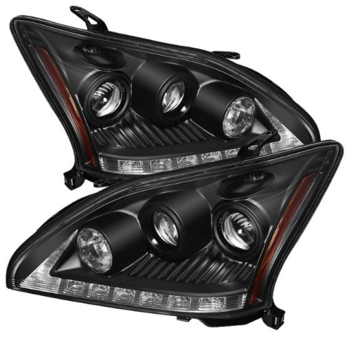 Lexus RX330 2004-2006 Projector Headlights DRL LED - Black Spyder Auto in the group Select car model / Lexus / RX / Styling at DDESIGN Scandinavia AB (PRO-YD-LRX35004-DRL-BK)