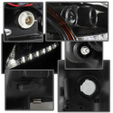 Lexus RX330 2004-2006 Projector Headlights DRL LED - Black Spyder Auto