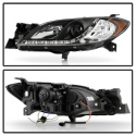 Mazda 3 04-08 4Dr Sedan Projector Headlights ( Do Not Fit Hatchback Model ) - DRL - Black Spyder Auto