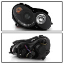 Mercedes Benz CLK 03-09 Projector Headlights LED Halo - DRL - Black Spyder Auto