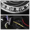 Mercedes Benz CLK 03-09 Projector Headlights LED Halo - DRL - Chrome Spyder Auto
