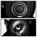 Mercedes Benz CLK 98-02 Projector Headlights LED Halo - Black Spyder Auto