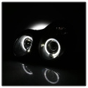 Mercedes Benz CLK 98-02 Projector Headlights LED Halo - Black Spyder Auto