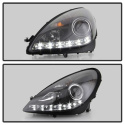 Mercedes Benz SLK 05-10 Projector Headlights - Xenon/HID Model Only DRL - Black Spyder Auto