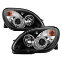 Mercedes Benz SLK 98-04 1PC Projector Headlights LED Halo - Black Spyder Auto