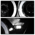 Mercedes Benz SLK 98-04 1PC Projector Headlights LED Halo - Black Spyder Auto