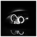 Mercedes Benz SLK 98-04 1PC Projector Headlights LED Halo - Black Spyder Auto