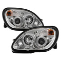 Mercedes Benz SLK 98-04 1PC Projector Headlights LED Halo - Chrome Spyder Auto