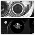Mercedes Benz SLK 98-04 1PC Projector Headlights LED Halo - Chrome Spyder Auto