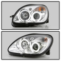 Mercedes Benz SLK 98-04 1PC Projector Headlights LED Halo - Chrome Spyder Auto
