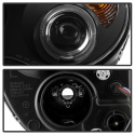 Mercedes Benz C-Class 01-05 4 Dr Only Projector Headlights LED Halo - Black Spyder Auto