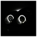 Mercedes Benz C-Class 01-05 4 Dr Only Projector Headlights LED Halo - Black Spyder Auto