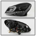 Mercedes Benz W204 C-Class 12-13 Projector Headlights DRL - Black Spyder Auto