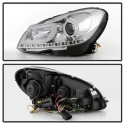 Mercedes Benz W204 C-Class 12-13 Projector Headlights DRL - Chrome Spyder Auto
