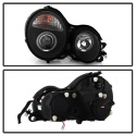 Mercedes Benz E-Class 95-99 Projector Headlights - LED Halo - Black Spyder Auto