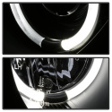 Mercedes Benz E-Class 95-99 Projector Headlights - LED Halo - Black Spyder Auto