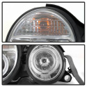 Mercedes Benz E-Class 95-99 Projector Headlights - LED Halo - Chrome Spyder Auto