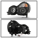 Mercedes Benz E-Class 00-02 Projector Headlights - LED Halo - Black Spyder Auto