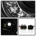 Mercedes Benz E-Class 03-06 Projector Headlights DRL- Black - High H7 (Included) - Low H7 (Included) Spyder Auto