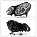 Mercedes Benz E-Class 03-06 Projector Headlights DRL - Chrome - High H7 (Included) - Low H7 (Included) Spyder Auto