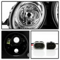 Mercedes Benz E-Class 03-06 Projector Headlights DRL - Chrome - High H7 (Included) - Low H7 (Included) Spyder Auto