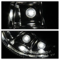 Mercedes Benz E-Class 03-06 Projector Headlights DRL - Chrome - High H7 (Included) - Low H7 (Included) Spyder Auto