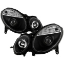 Mercedes Benz E-Class 03-06 Projector Headlights - Xenon/HID Model Only Black - High H7 (Included) - Low D2R (Not Included) Spyder Auto