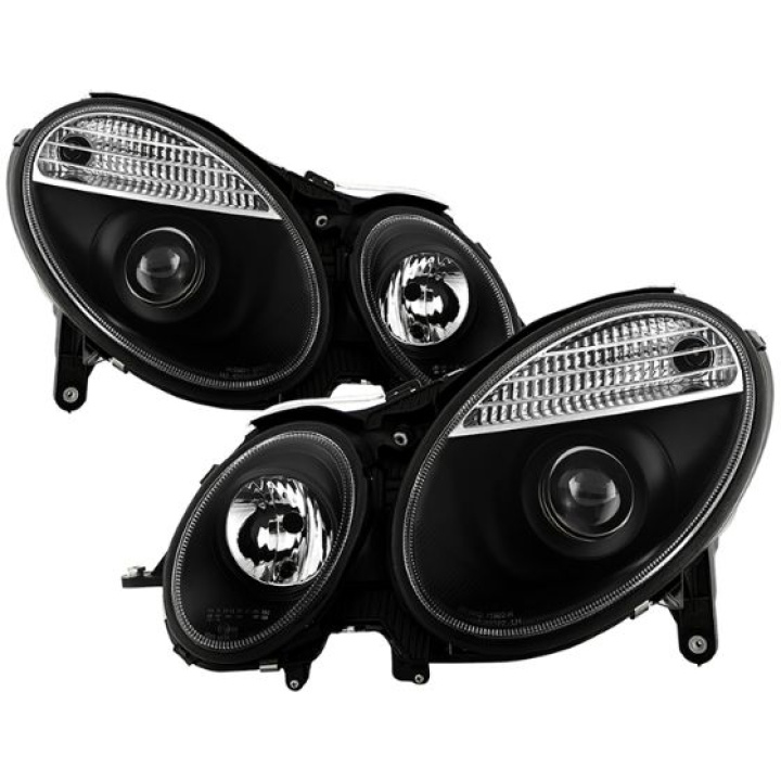 Mercedes Benz E-Class 03-06 Projector Headlights - Xenon/HID Model Only Black - High H7 (Included) - Low D2R (Not Included) Spyder Auto in the group Select car model / Mercedes Benz / E-Class 02-09 (W211) / Styling at DDESIGN Scandinavia AB (PRO-YD-MBW21103-HID-BK)