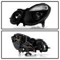 Mercedes Benz E-Class 03-06 Projector Headlights - Xenon/HID Model Only Black - High H7 (Included) - Low D2R (Not Included) Spyder Auto