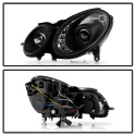 Mercedes Benz E-Class 03-06 Projector Headlights - Xenon/HID Model Only DRL- Black - High H7 (Included) - Low D2R (Not Included) Spyder Auto