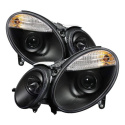 Mercedes Benz E-Class 07-09 Projector Headlights Black - High H7 (Included) - Low H7 (Included) Spyder Auto
